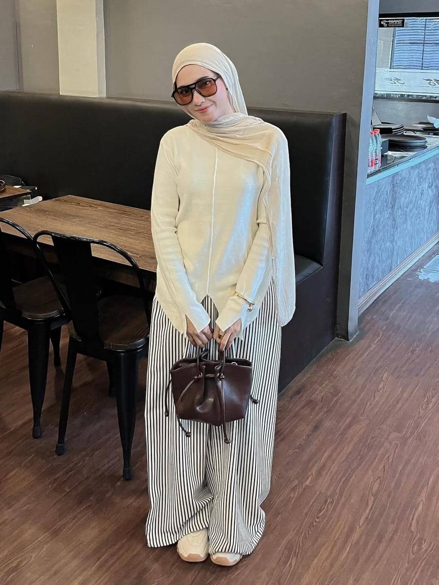 OOTD Striped Pants ala Lisna Feri