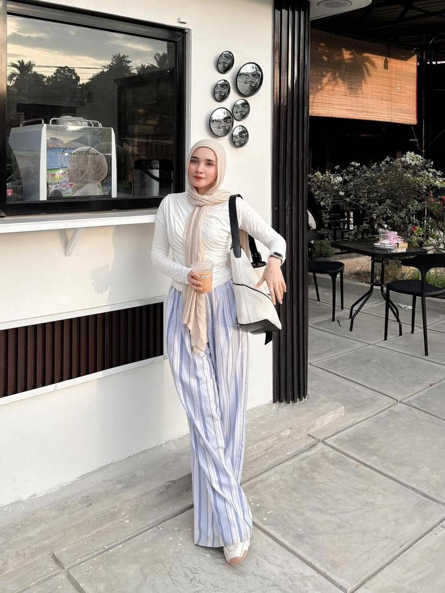 OOTD Striped Pants ala Lisna Feri