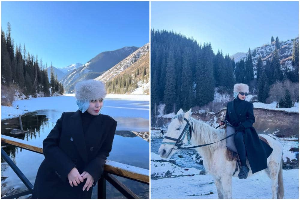 Sohwa Halilintar menikmati liburan di Kazakhstan