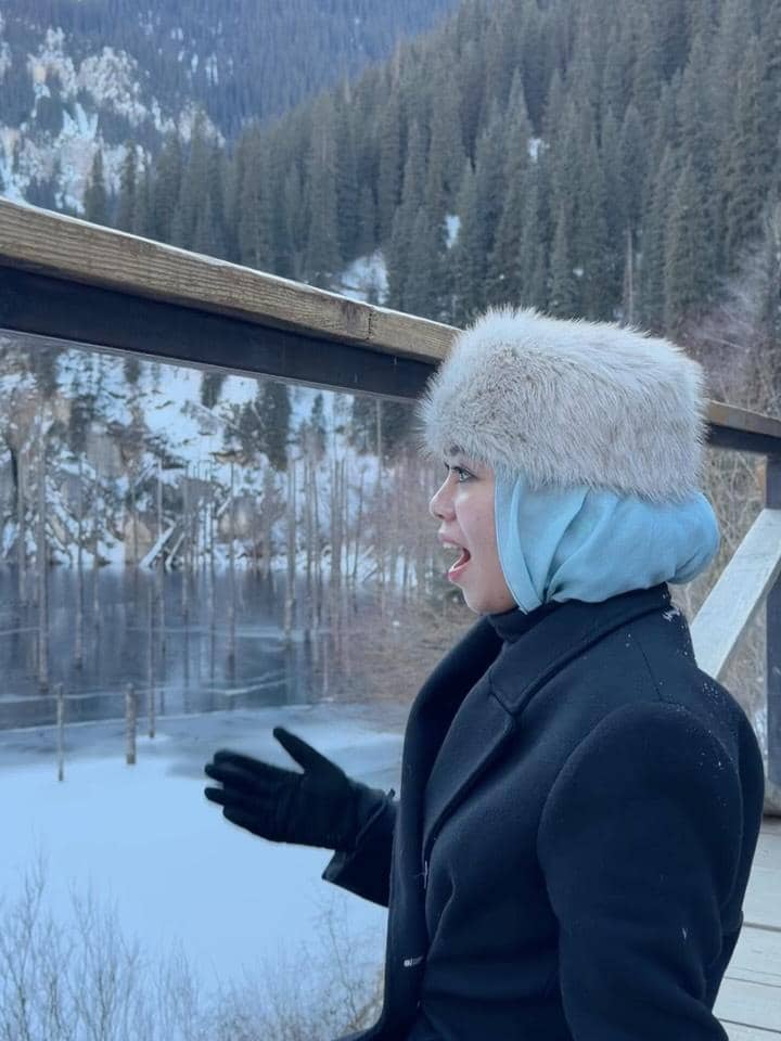 Sohwa Halilintar menikmati liburan di Kazakhstan