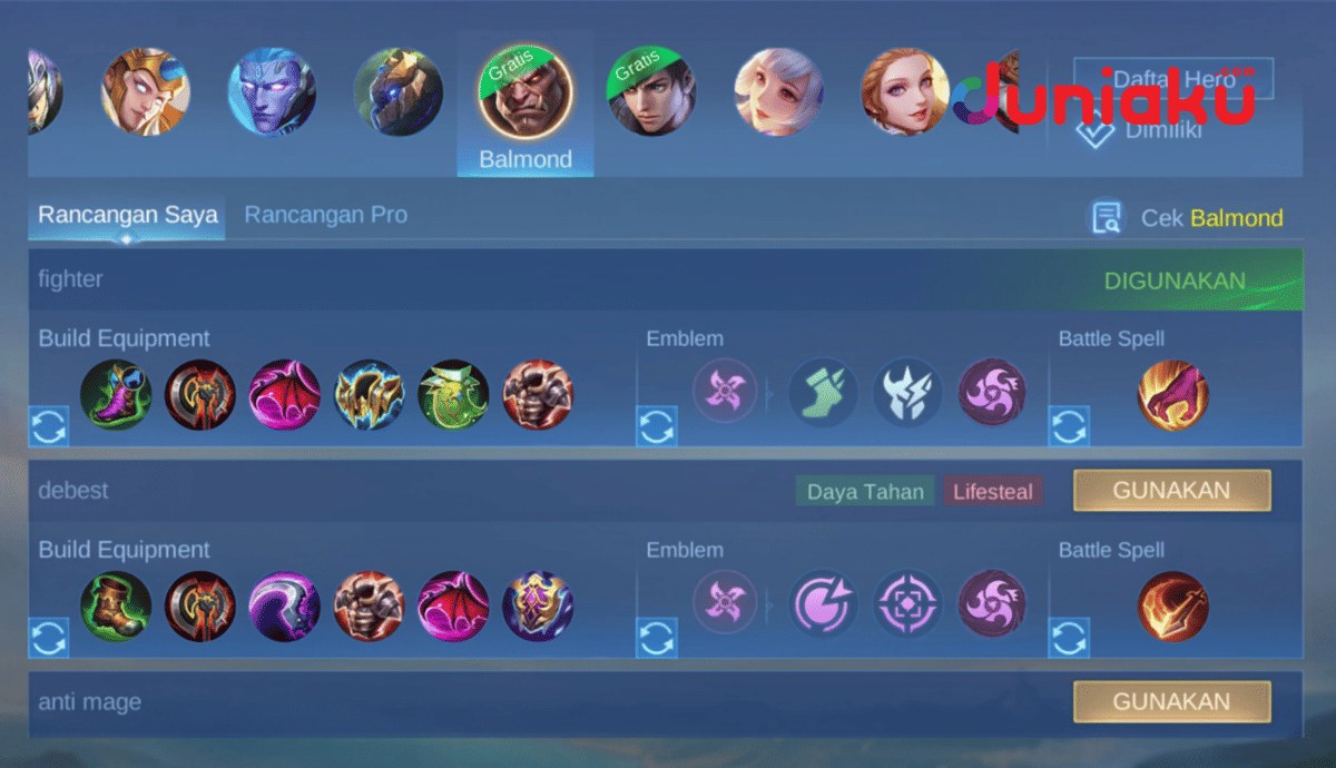 Build Balmond (Dok. Moonton/Mobile Legends)