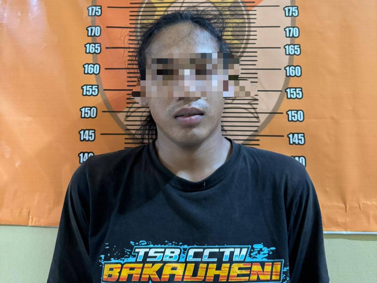 Tersangka AG dibekuk personel Satreskrim Polres Lampung Barat dan Pesawaran.