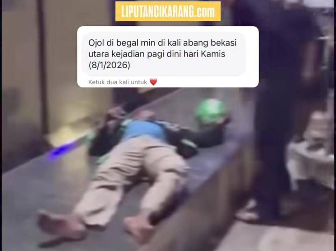 viral driver ojol di Bekasi dibegal