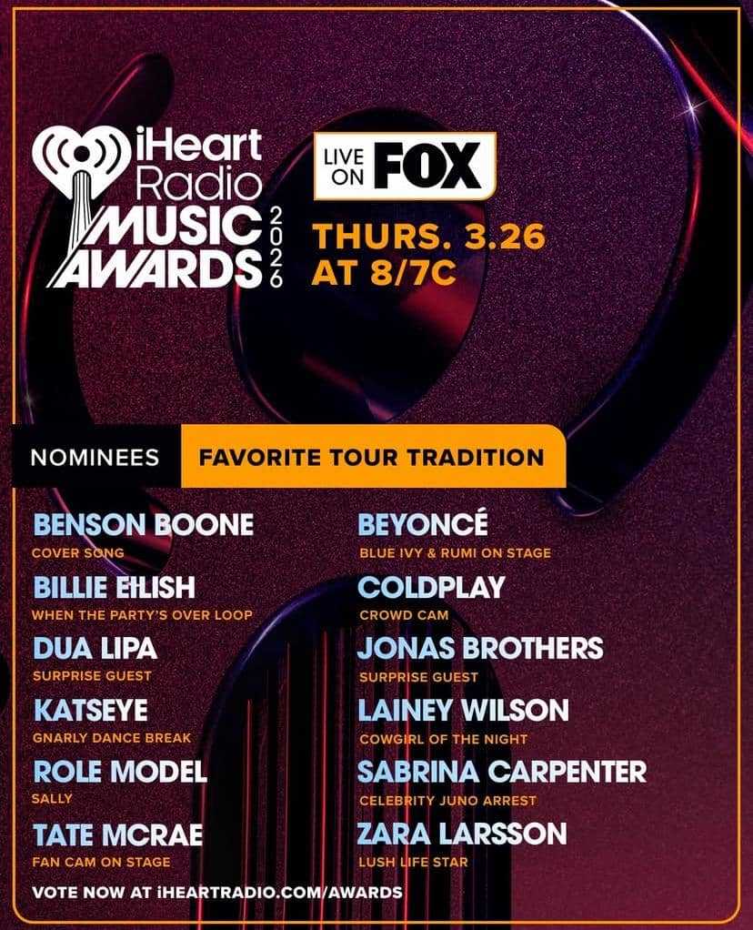 nominasi iHeartRadio Music Awards 2026