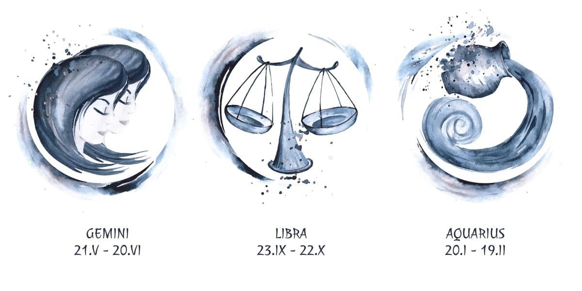 ilustrasi zodiak udara