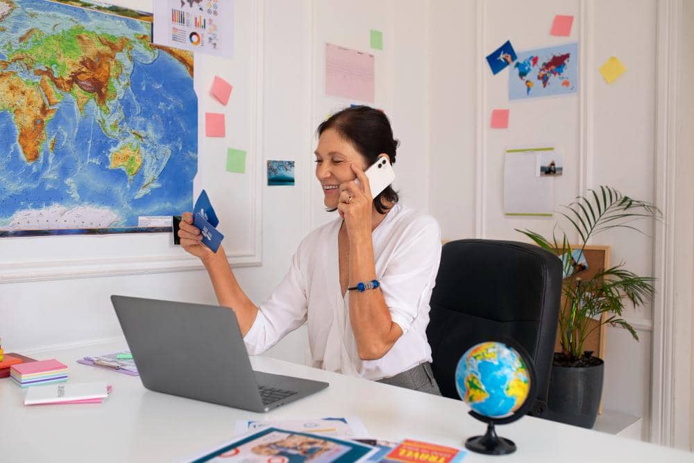 ilustrasi agen perjalanan