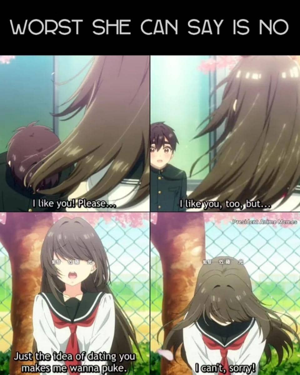 meme anime tentang muntah