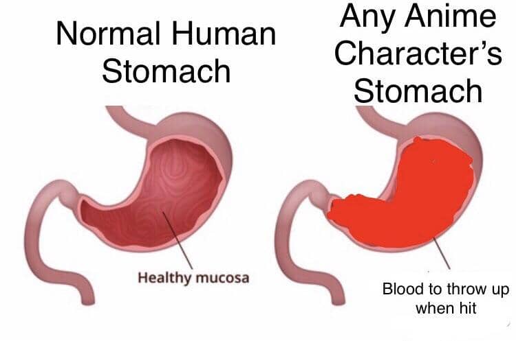 meme anime tentang muntah