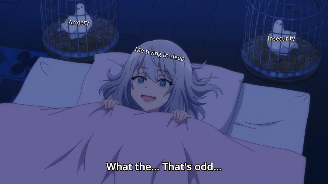 meme anime tentang berusaha tidur
