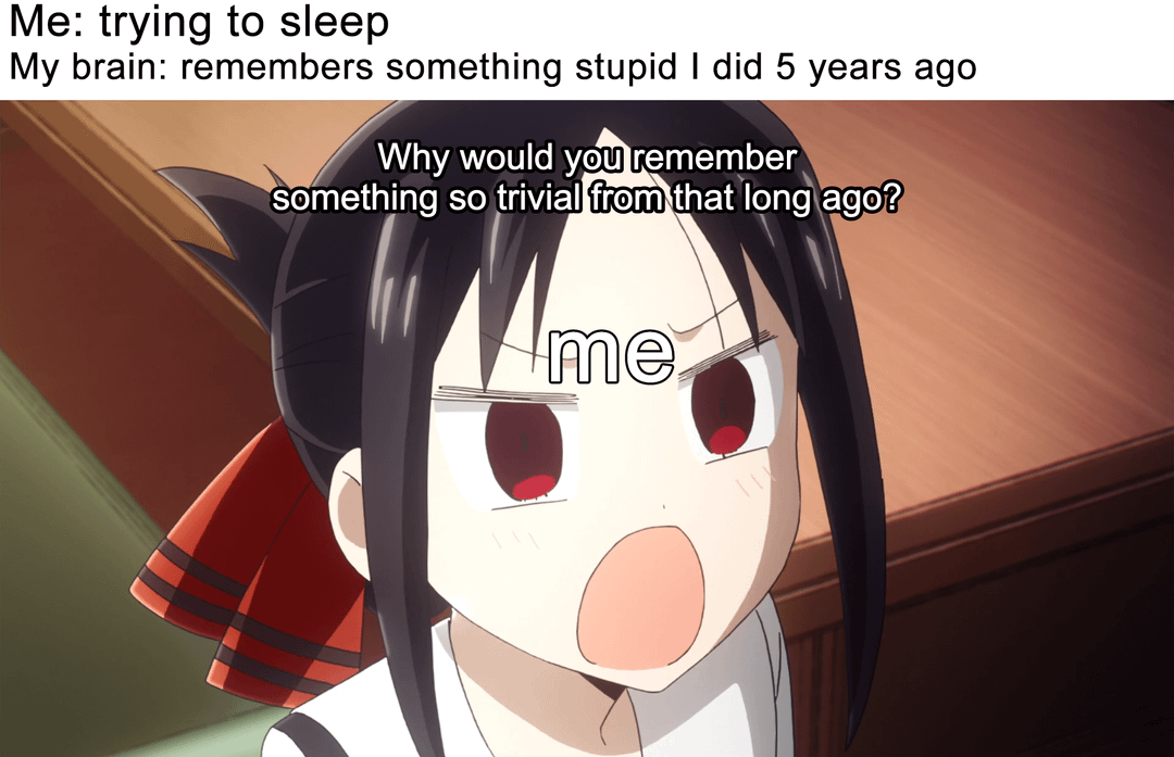 meme anime tentang berusaha tidur