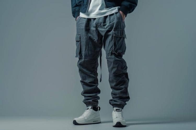 ilustrasi pria menggunakan cargo pants