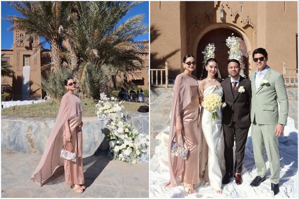 Alyssa Daguise di acara pernikahan sahabat