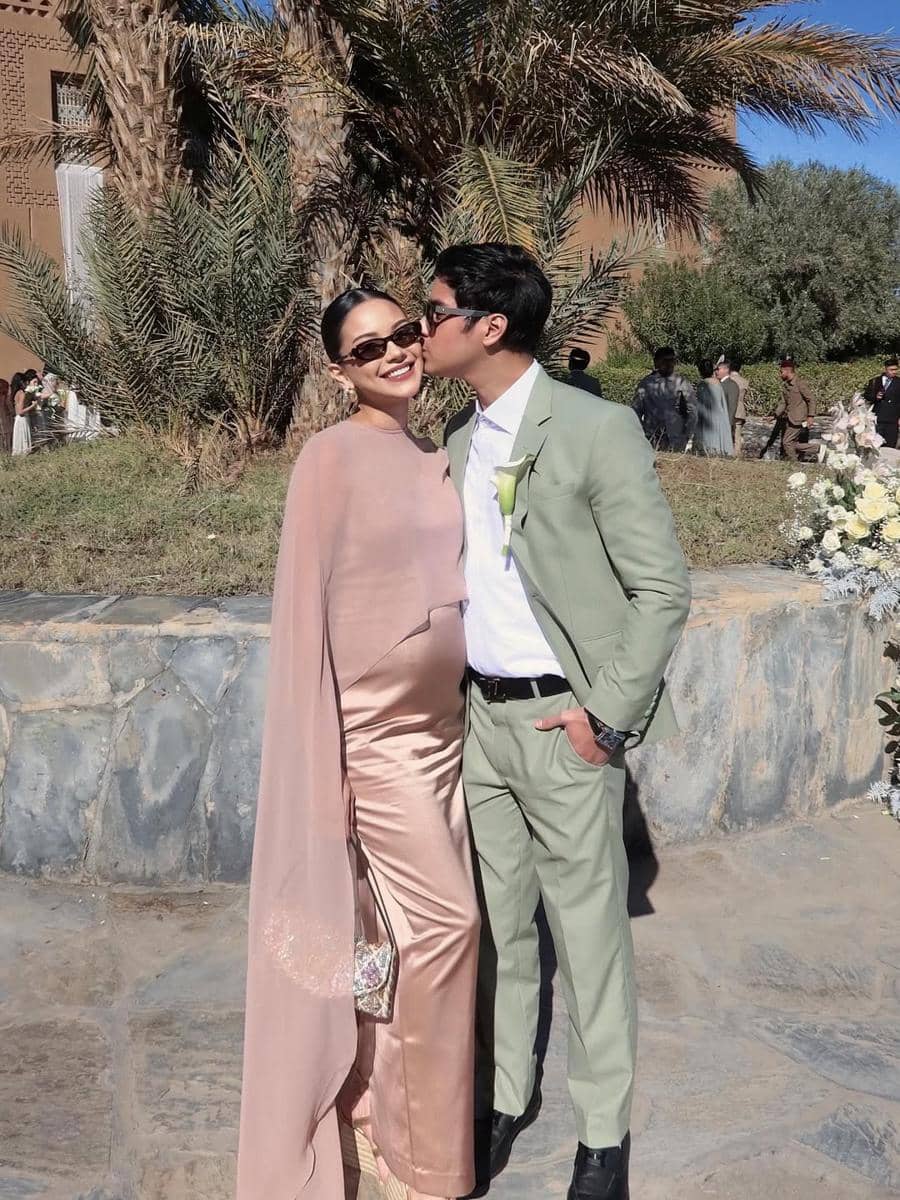 Alyssa Daguise di acara pernikahan sahabat