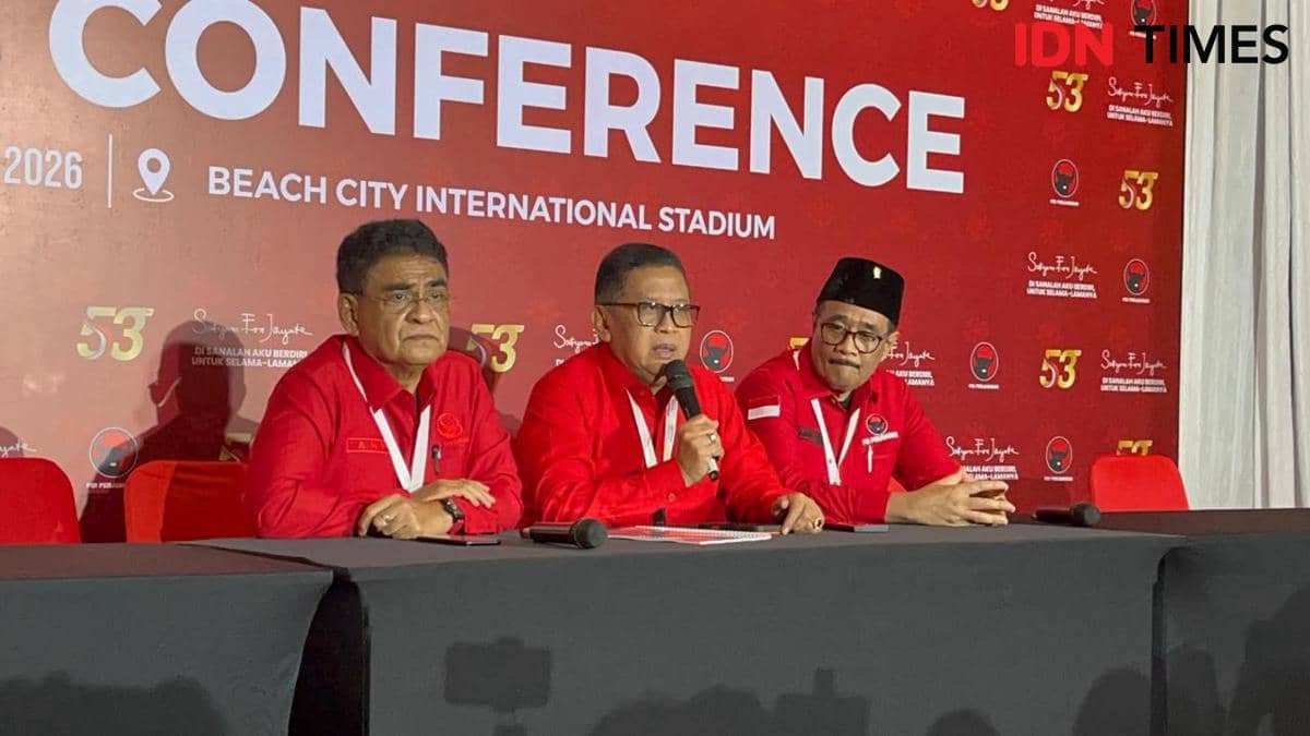 Andreas Hugo Pareira, Hasto Kristiyanto, dan Djarot Saiful Hidayat