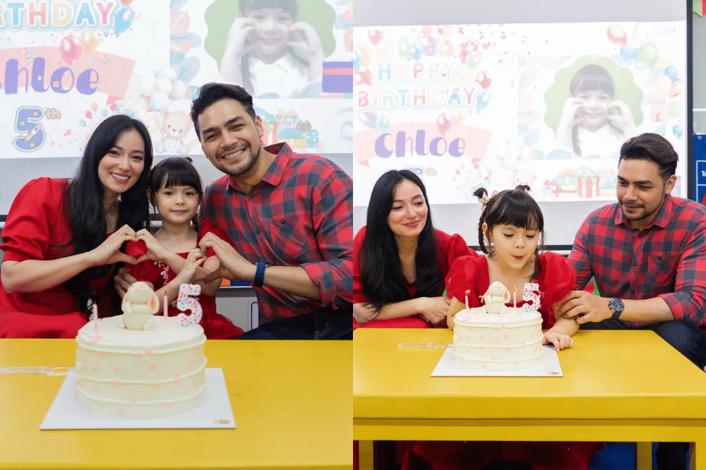 Potret Asmirandah dan Jonas Rivanno rayakan ultah Chloe di sekolah