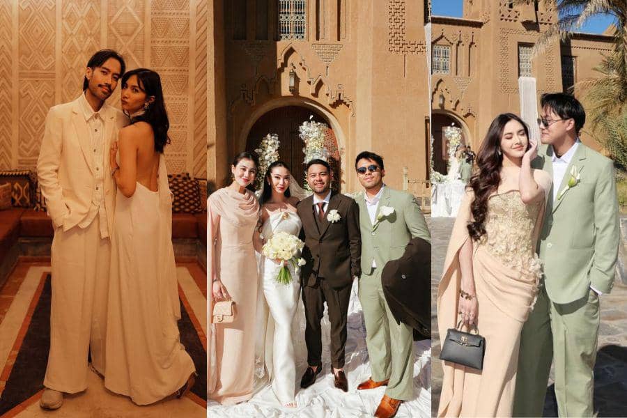 OOTD couple artis di pernikahan Ranggaz Laksmana