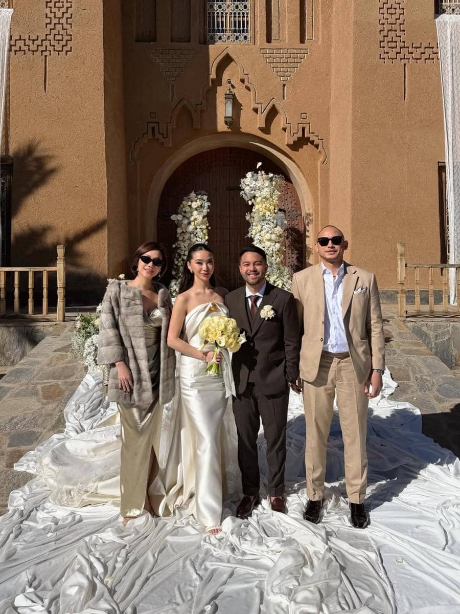 OOTD couple artis di pernikahan Ranggaz Laksmana