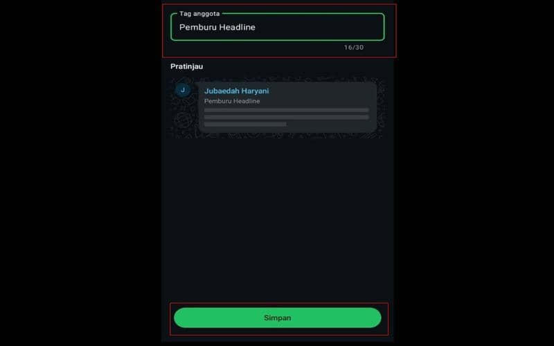 cara bikin nama julukan di Grup WhatsApp dengan Member Tags