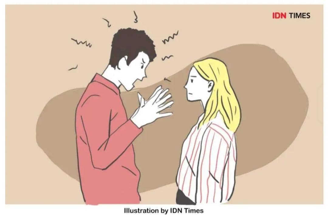 Ilustrasi pertengkaran pasangan kekasih