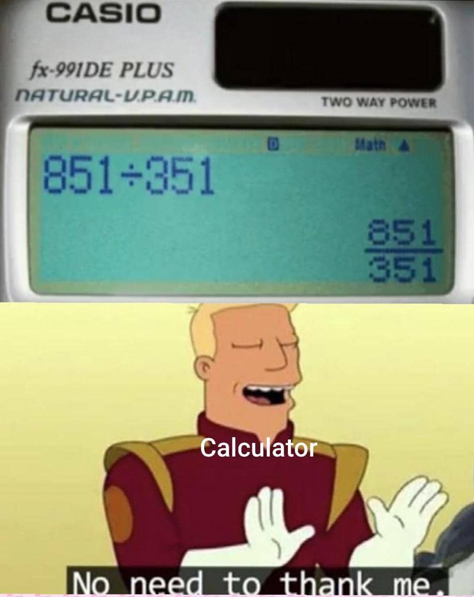 meme kartun tentang kalkulator