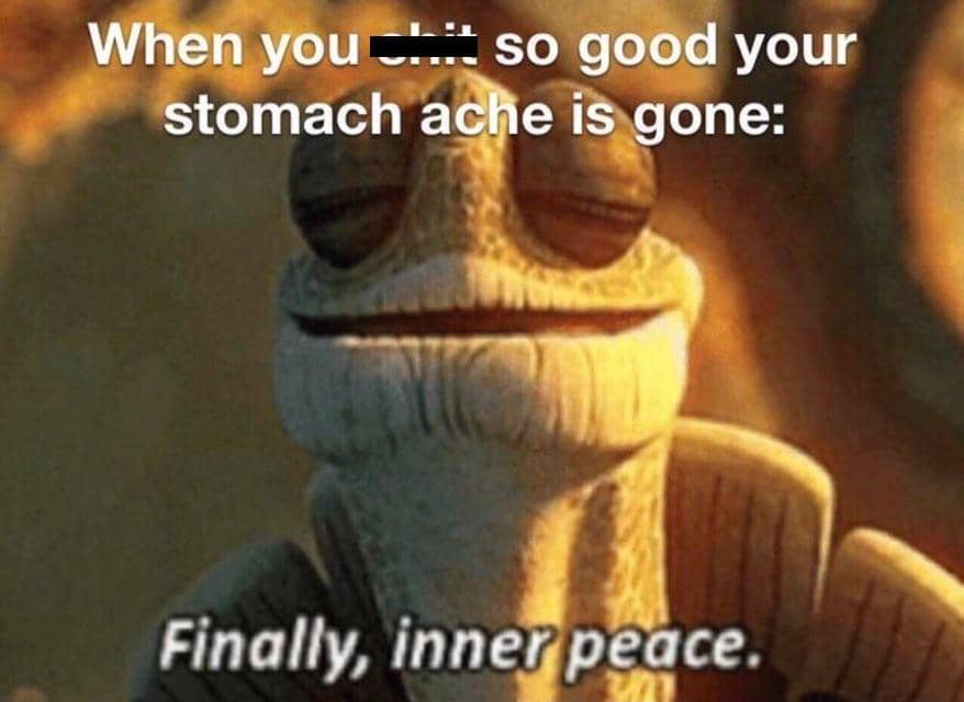 meme tentang sakit perut