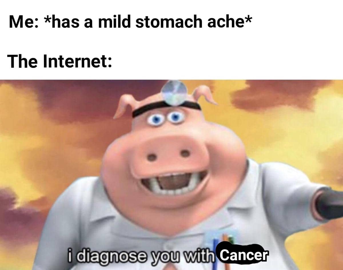 meme tentang sakit perut