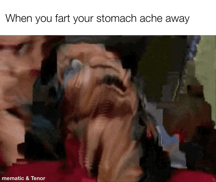 meme tentang sakit perut