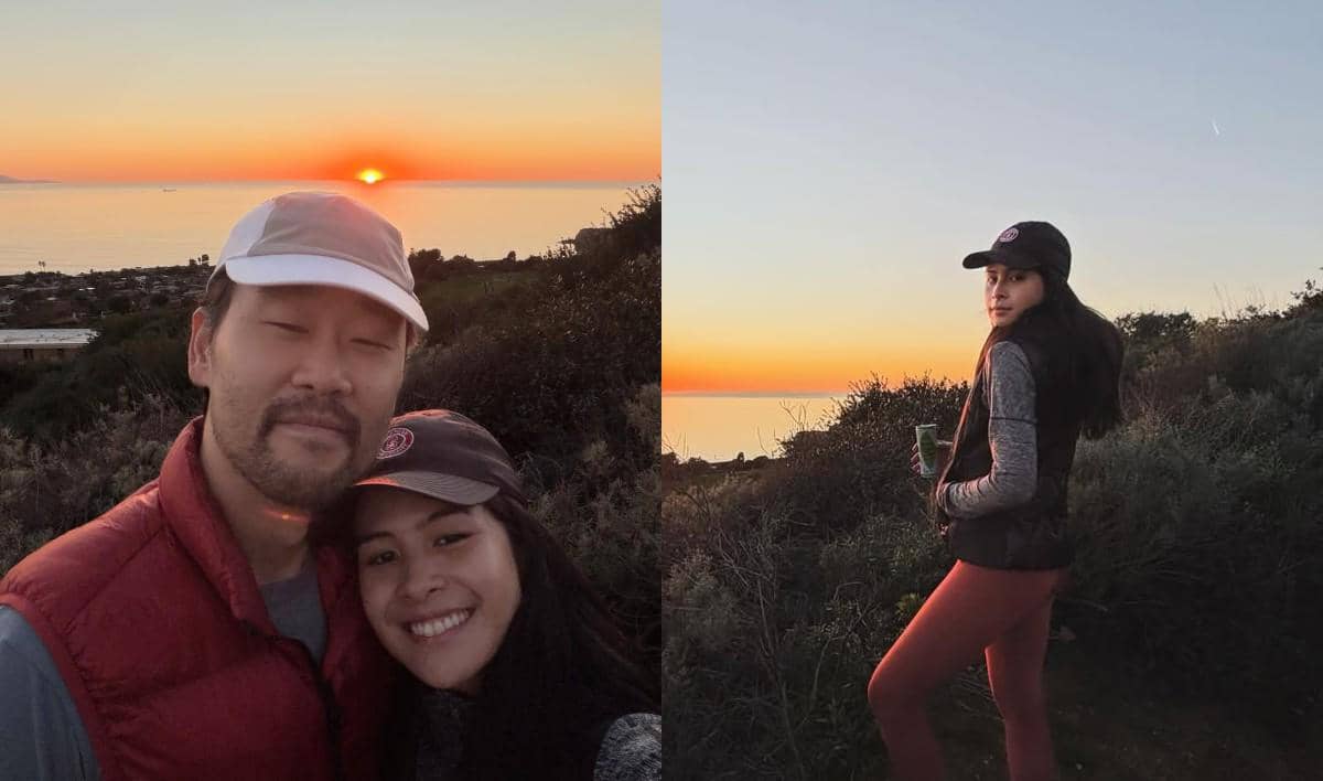 Maudy Ayunda hiking bareng suami.