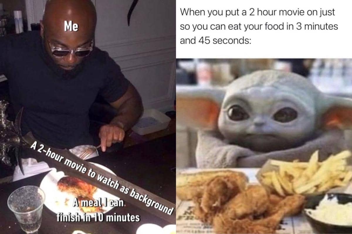 kolase meme makanan di bioskop 