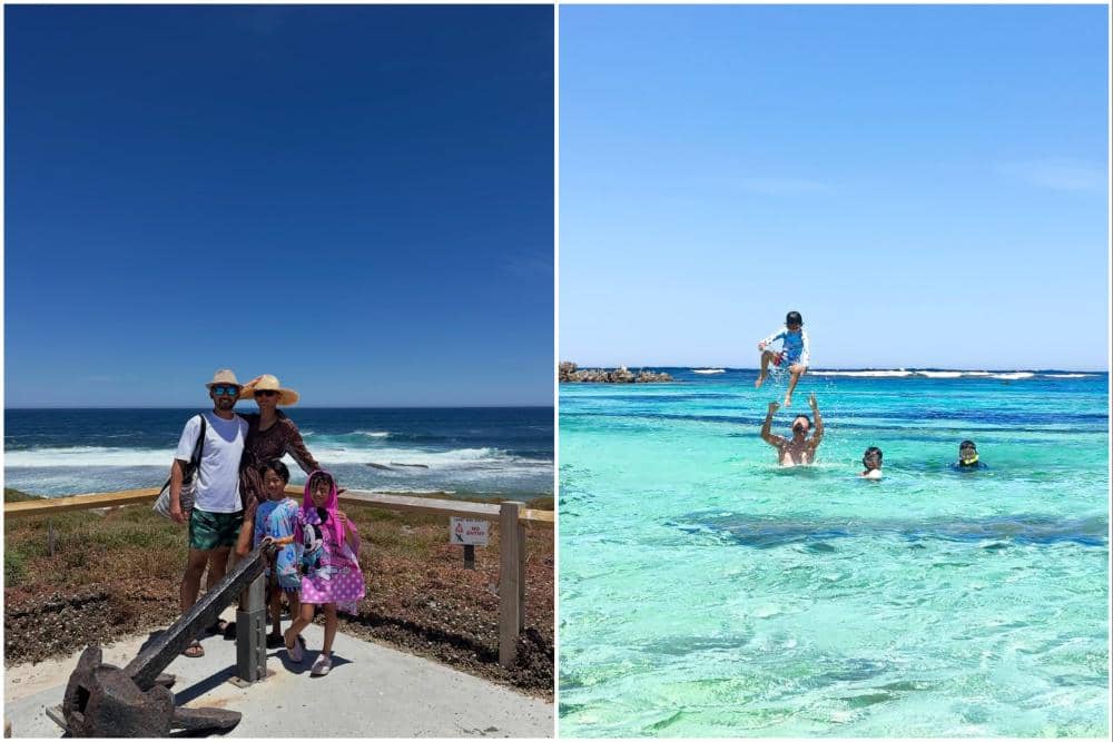 Keluarga Whulandary Herman main di Pulau Rottnest