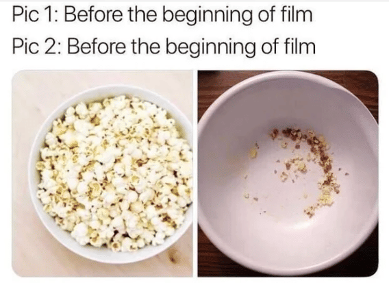meme makanan di bioskop 