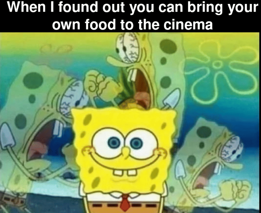 meme makanan di bioskop