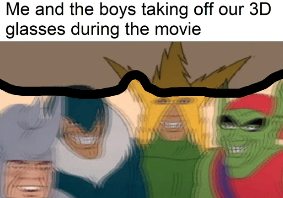 meme nonton film 3D