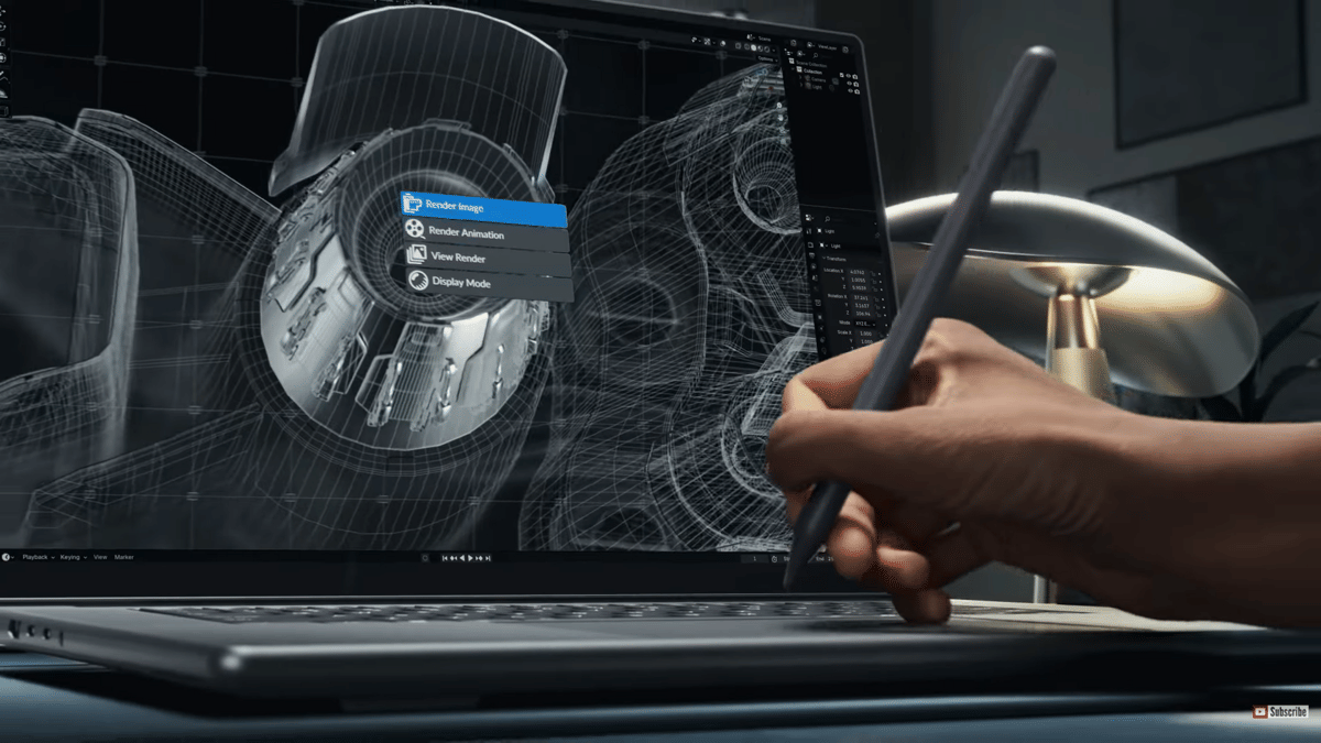 ilustrasi menggunakan Lenovo Yoga Aura Edition