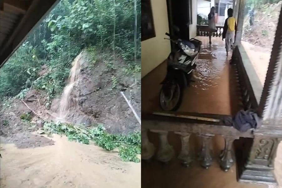 Tanah longsor terjang rumah warga di Kalurahan Seloharjo Kapanewon Pundong Kabupaten Bantul