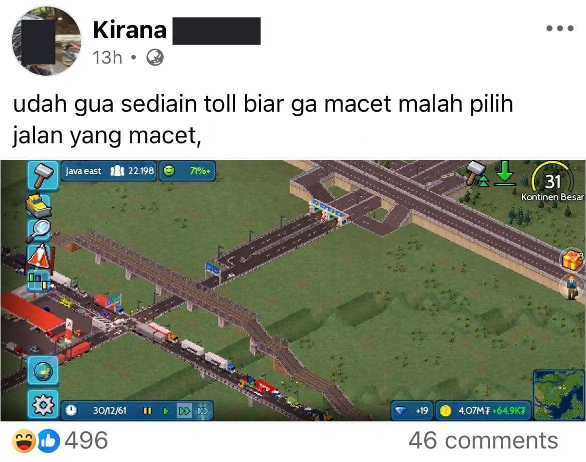 curhatan pemain Theotown