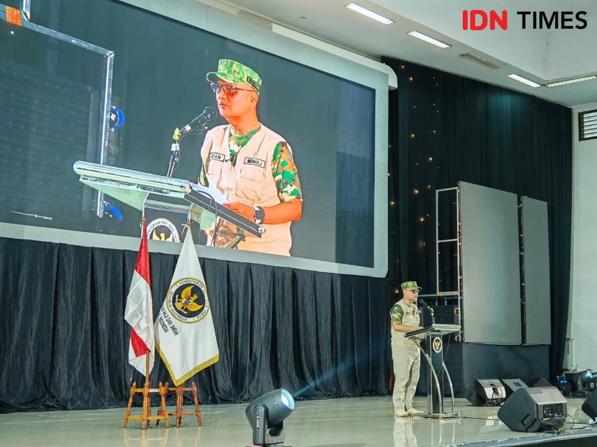 Kementerian Haji dan Umrah (Kemenhaj) menggelar pendidikan dan pelatihan untuk Panitia Penyelenggara Ibadah Haji (PPIH) 2026, di Asrama Haji Pondok Gede, Jakarta, dari 10-30 Januari 2026 (IDN TImes/Ilman Nafi'an)