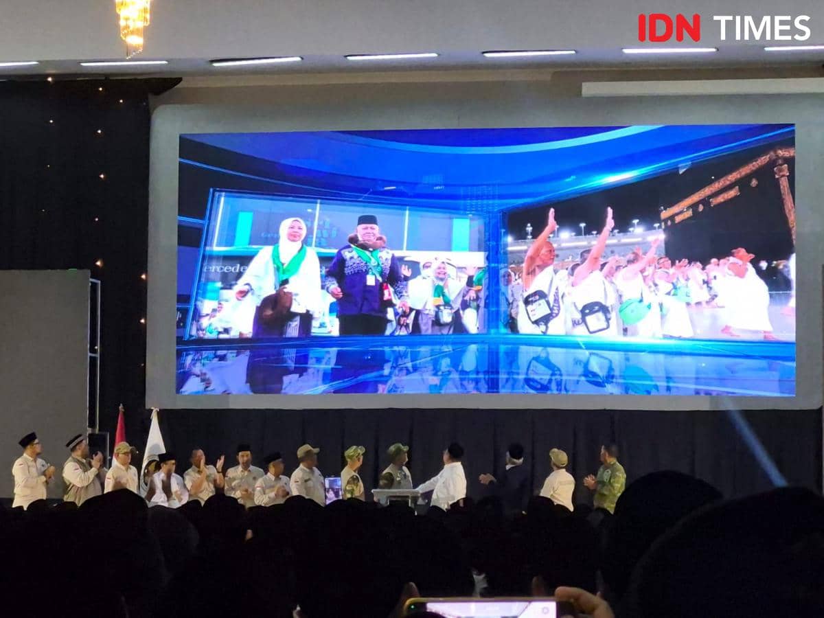 Menhaj Irfan Yusuf Resmi Buka Diklat PPIH 2026 di Asrama Haji Pondok Gede, Jakarta (IDN Times/Yogie Fadila)