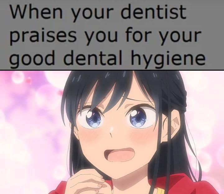 meme anime tentang sikat gigi