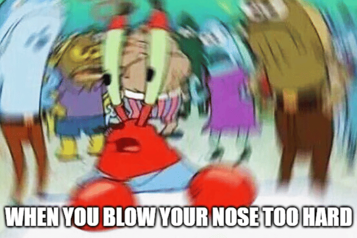 meme SpongeBob tentang sakit kepala