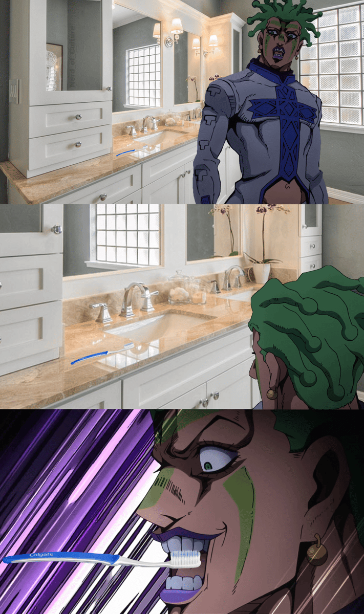 meme anime tentang sikat gigi