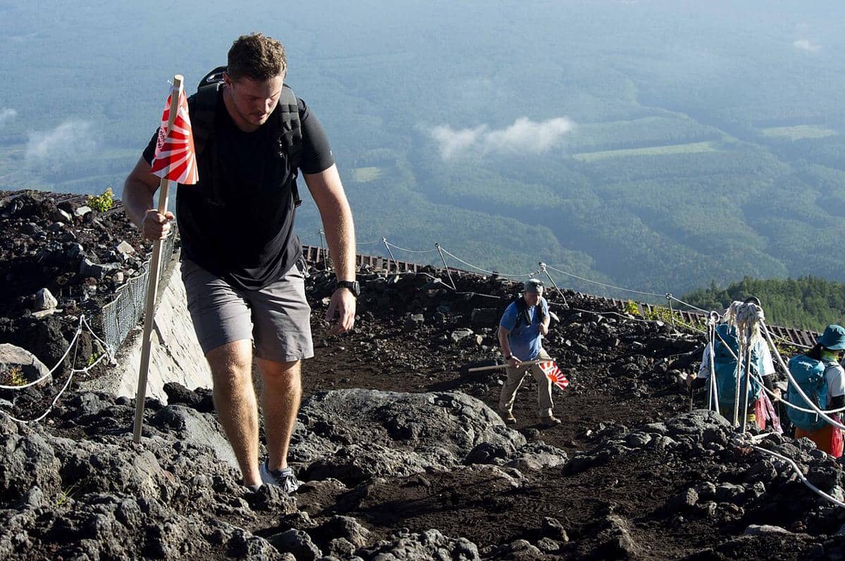 potret mendaki Gunung Fuji 
