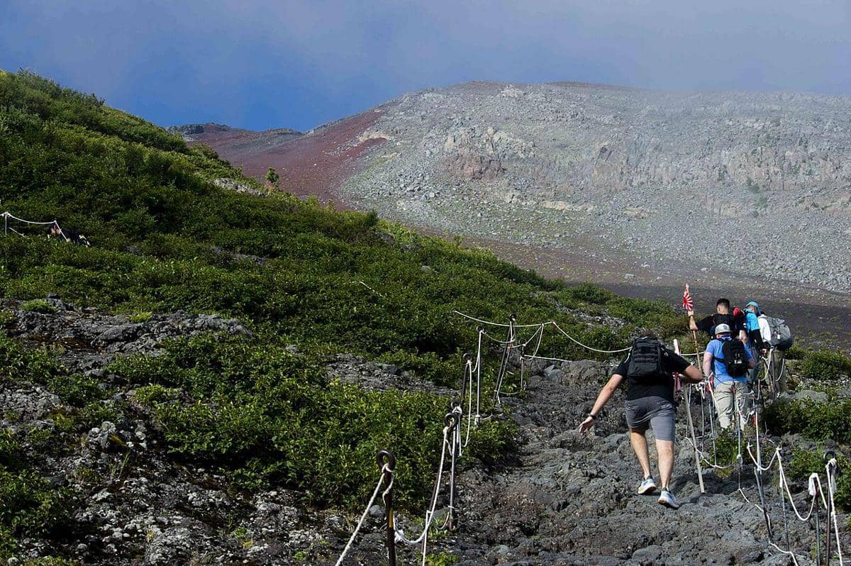 potret mendaki Gunung Fuji 