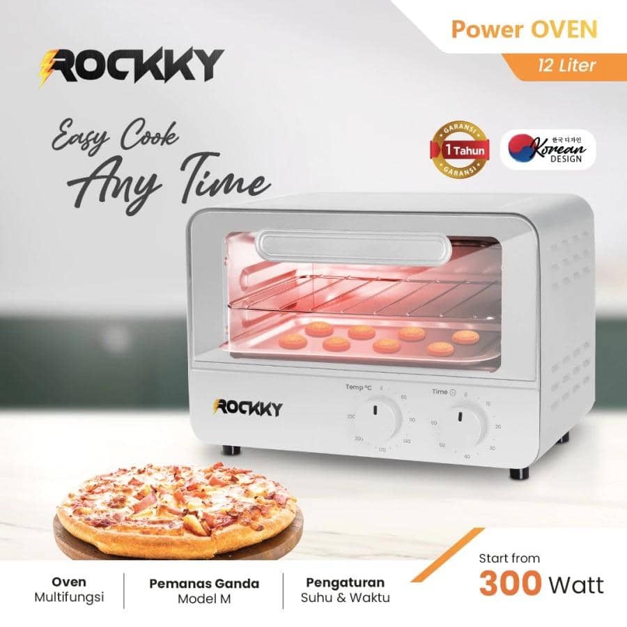 Rocky Power Oven Listrik 12L (shopee.co.id/Rockky Official Store)