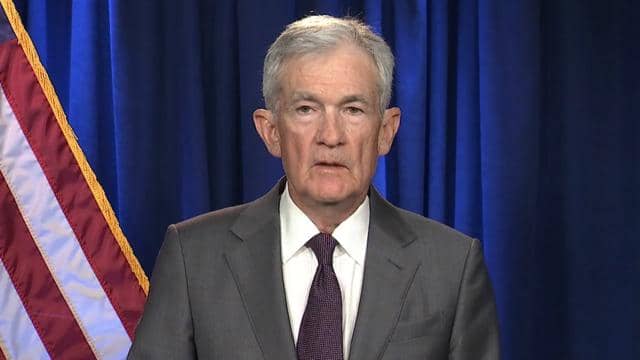 potret Jerome H. Powell dalam keterangan resminya, Minggu (11/1/2026).