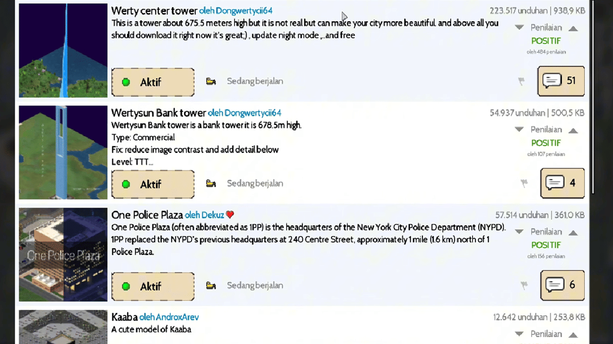 adanya custom plugin membuat game ini sangat digemari