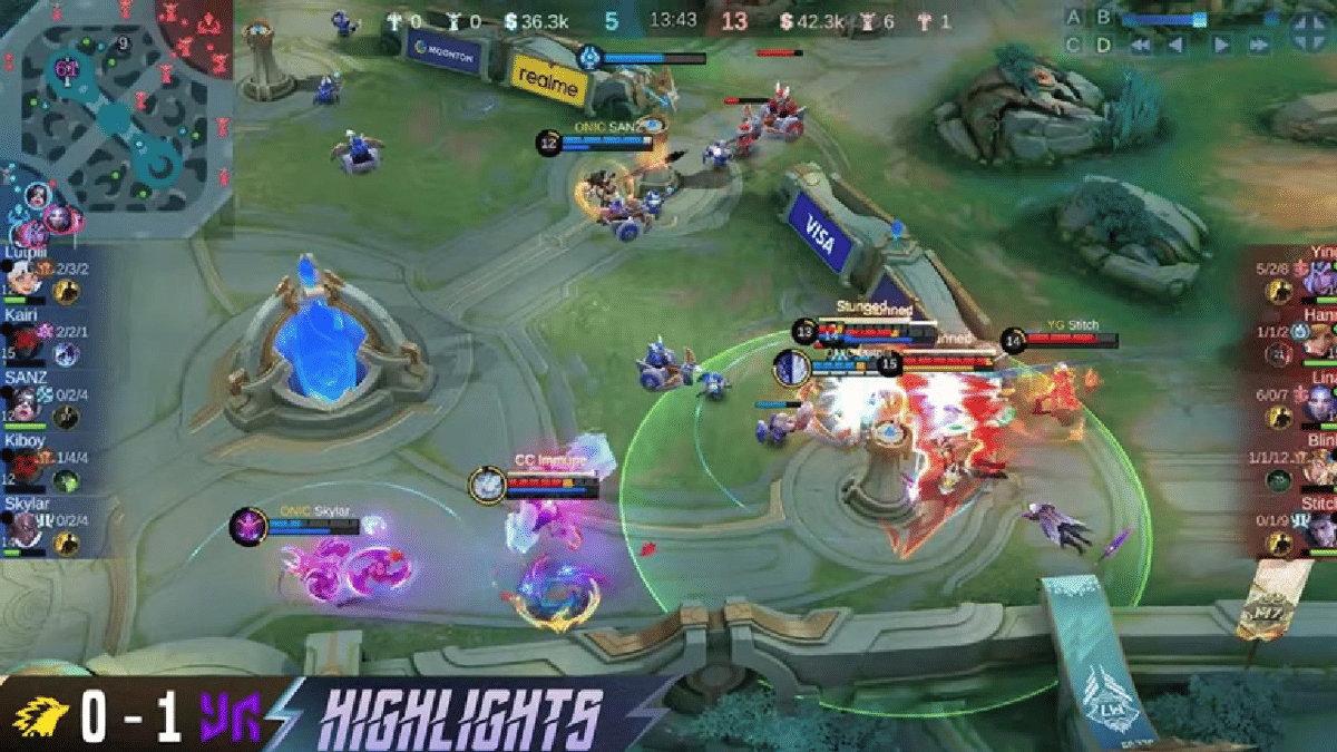 gempuran YG yang bikin ONIC kalang kabut 