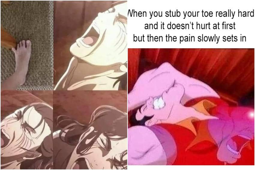 kolase meme kocak tentang jempol kaki