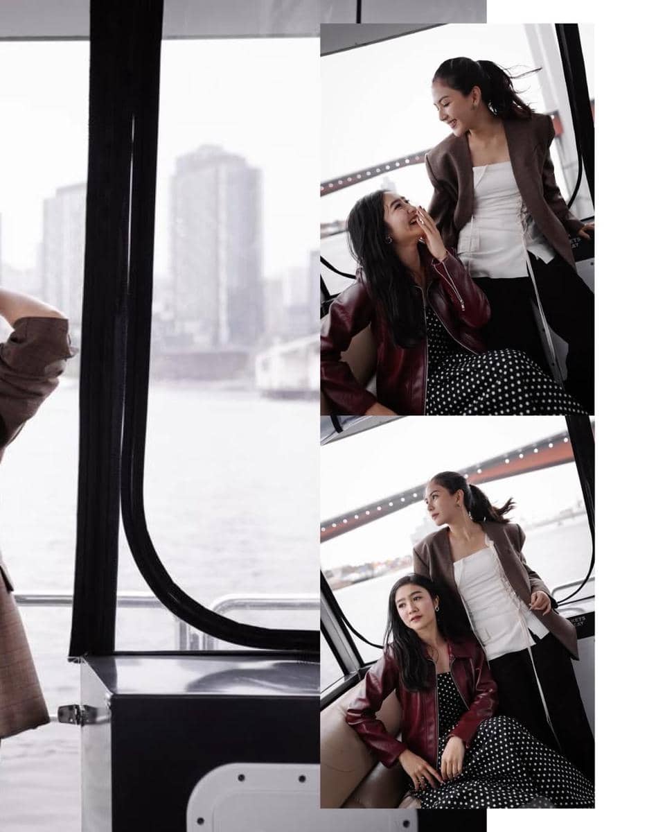 Jessica Mila menikmati wisata Melbourne River Cruises.