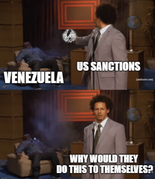 meme kondisi geopolitik Venezuela